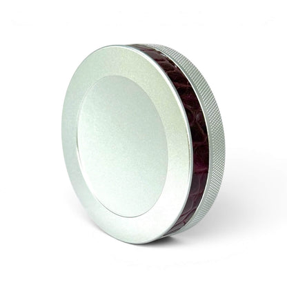Silver on Maroon Embossed Croc Leather Ruk Can Slim